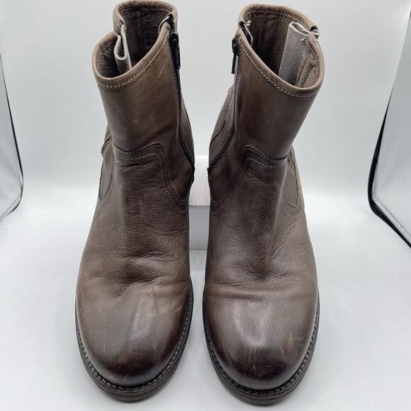 Taos Convoy Ankle Boots Women’s Size EU 41 US 10-10.5 Brown Leather Booties - Picture 2 of 13